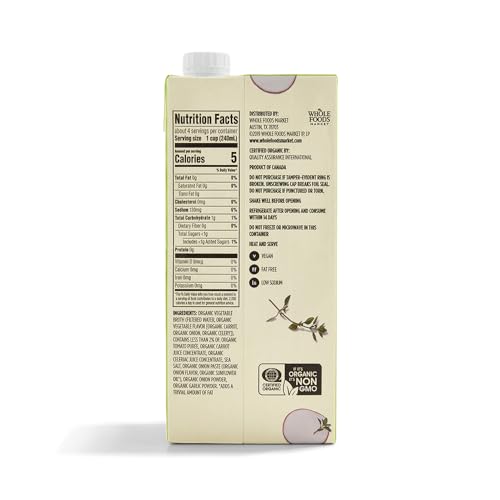 Image of 365 by Whole Foods Market, Organic Low Sodium Vegetable Broth, 32 Fl Oz