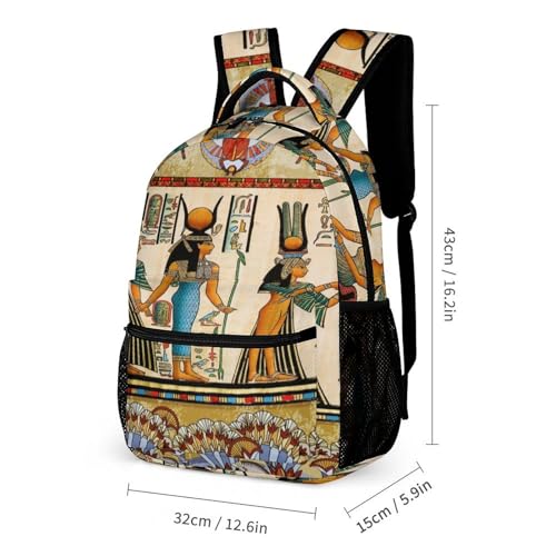 Watercolor Ancient Egyptian Pharaoh Bags Set Backpack For Work Hiking Lunch Bag Travel Unisex Bags2