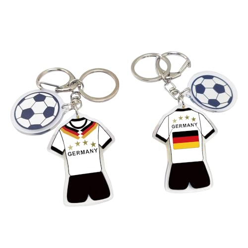 YVJCJV 2026 World Cup Soccer Keychain - Germany World Cup Fan Keychain, Soccer Fan Gift & Souvenir (2PCS)