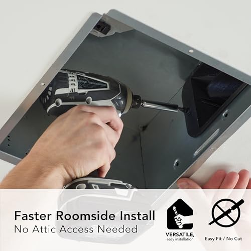 Image of Broan-NuTone AE80LK Ventilation with LED CleanCover and Roomside Installation, ENERGY STAR Certified, 80 CFM, 0.7 Sones, White