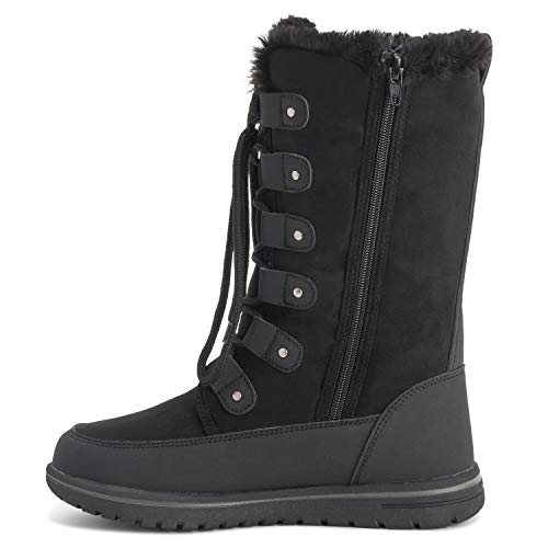 Polar Products Womens Tall Snow Warm Calf Waterproof Durable Outdoor Winter Rain Boots - 11 - BLK42 AYC0530 - Thumbnail 4