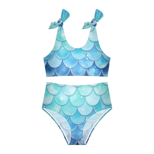 Image of Boccsty Cute Crab Red Blue Girls Swimsuits Kids Bikini Sets 2 Pcs Bathing Suit for 3T