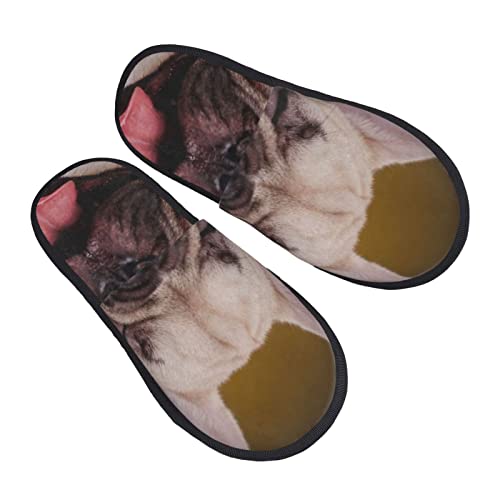 Pantofole Da Uomo Donna Cucciolo Di Bulldog Francese Felice Ciabatte Comoda Scarpe Da Casa Calde Ciabatte Invernali Per Invernale Viaggiare All'Aperto M