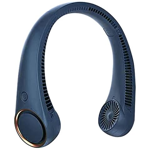 Neck Fan,4000Mah Foldable Bladeless Fan 360° Cooling Wearable Personal Fan,USB Rechargeable Hand-Free Neck Fan with 3 Speeds Cover