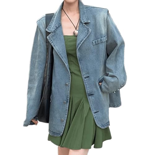 Cowboy Jacket, Fashionable and high-end, Niche and Versatile, Trendy Shoulder Pads, American Retro Suit