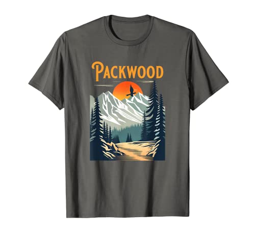 Vintage Packwood Souvenir Senderismo Camiseta
