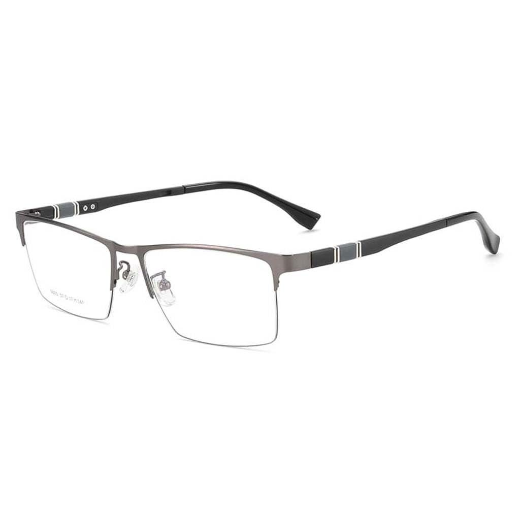 WZX Occhiali Anti-Luce Blu Occhiali da Lettura con Bordo Tagliato Occhiali con Montatura in Metallo Filtro per Lenti Trasparenti UV Anti-Fatica Leggero Professionale