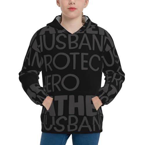 Father's Day Kid Hoodies Boys Sweatshirts Girls Pullover with Pocket