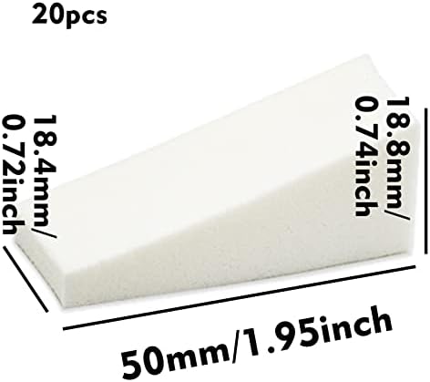 20 pcs Nail Art Sponges Make Up Wedges Triangle Shape Cosmetic Wedges Foundation Beauty Tool