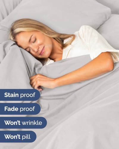 Image of Extra Deep Flex Top Split Head King Sheet Set - 6 Piece Breathable and Cooling Sheets - Hotel Luxury Bedding for Women, Men, Kids & Teens - Easy Secure Fit - Extra Deep Pockets - French Grey