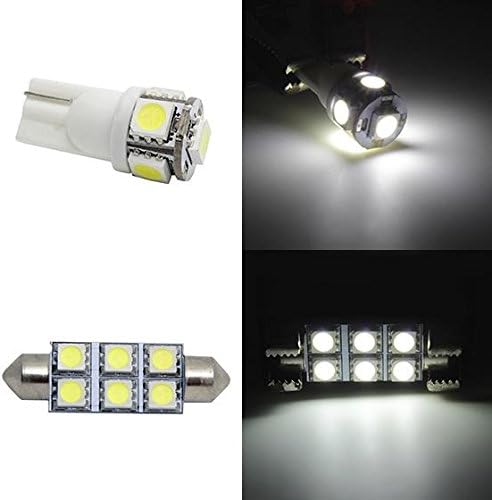 Partsam 10 White Interior LED Light Package Kit Replacement Bulbs Compatible with F-150 2004 2005 2006 2007 2008 2009 2010 2011 2012 with Tool Kit