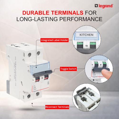 Image of Legrand DX3 DP D4A AC MCB