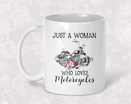 JASOO I'm Just a Woman Who Loves Motorcycles Funny Coffee Cup Mug Gift