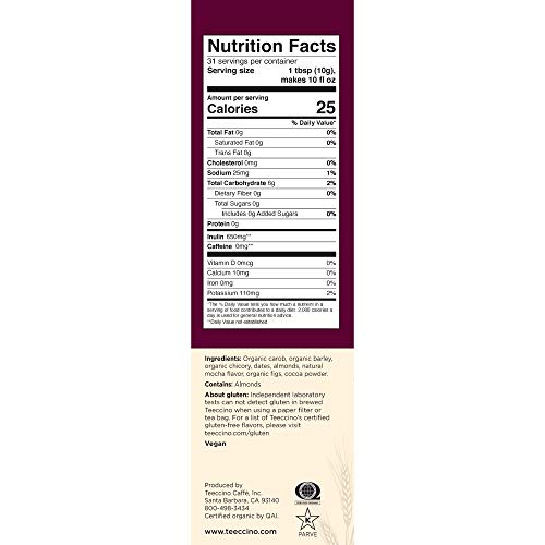 Teeccino Herbal Coffee Variety Pack – Mocha, French Roast, Maca Chocolaté – Ground Herbal Coffee That’s Prebiotic, Caffeine-Free & Acid Free, Medium Roast, 11 Ounce (Pack Of 3) #TOP3