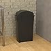 Krollen Industrial 23 Gallon Black Slim Jim Trash Can with Swing Top Lid