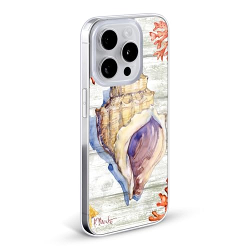 Funda de gel suave para iPhone 13 Pro con diseño de conchas bahía océano 2