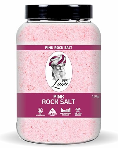 Image of Lunn Pink Rock Salt | 1.5 kg | Himalayan Sendha Namak | Rich in Natural Minerals | No Anti-Caking Agents | Vegan & Gluten-Free | Pure & Unprocessed