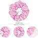 80 Pieces Satin Scrunchies Bulk, Solid Color Elastic Hair Bands Silky Ponytail Holder for Women Girls Kids Hair Accessories (Pink)