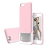 Slider 3-Layer TPU and PC Slim Bumper Wallet Case with Card Slot for iPhone 6s Plus / 6 Plus - Baby Pink