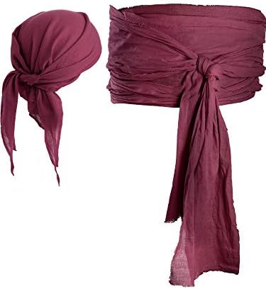SATINIOR Halloween Pirate Accessories Bandana Belt Costume