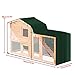 LOXGO Rabbit Hutch Cover 210D Thermal Covers Pet Crate Covering for Cage with Pointed Window Easy to Install Two Size Rabbit Hutch Cover Outdoor Waterproof Cage Cover Pet Crate Cover Breathable