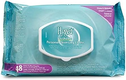LOT OF 3 - Hygea Flushable Personal Cleansing Cloths 48 wipes each