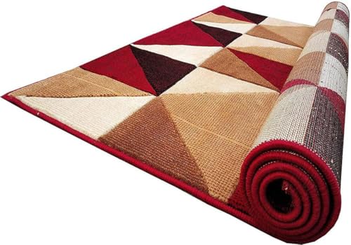 Image of Soft Premium Multi Color Carpet 5x7 ft - Washable, Anti-Skid, Fade-Resistant Acrylic Rug for Living Room, Hall, Bedroom, Modern Decor