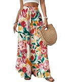 Bsubseach Wide Leg Pants Woman Flowy Floral Palazzo Pants for Women High Waisted...