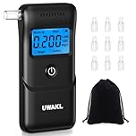 Ethylotest Electronique Homologué Alcootest Professionnel: Éthylomètre Haute Précision avec Affichage Numérique LCD - Portable Testeur d'alcool ave 10 Embouchures - Alcotest Usage Maison Voiture Fêtes