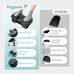 PEGZONE Foot Rest Under Desk with Massage Texture and Roller, Ergonomic Foot Stool with 2 Height Position, Adjustable Foot Rest for Under Desk at Work, Black - Image 3