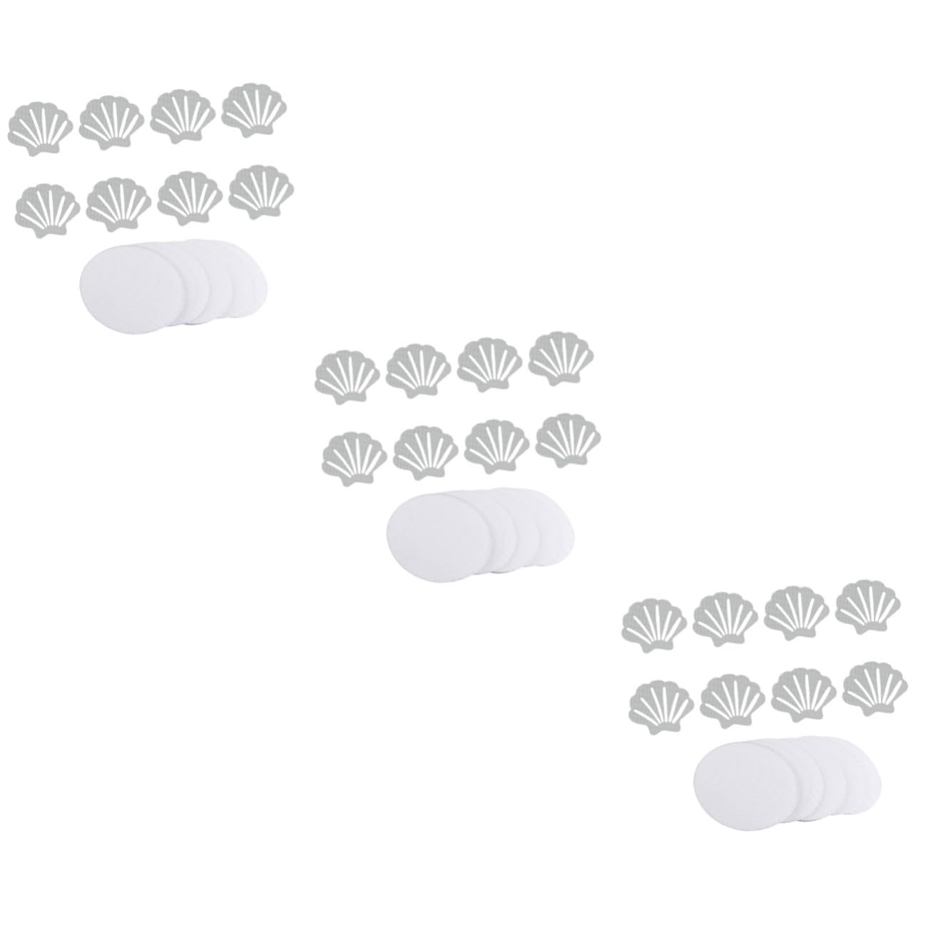 TOPBATHY 3 Series Pegatinas Antideslizantes para Forma De Concha Adhesivos De Seguridad para Bañera para Cocina Y Resbaladizos Instalación 22 Piezas X 3