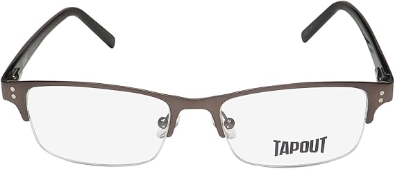 TAPOUT Tap840 Eyeglass Frame/Glasses Half-Rim Authentic American Designer Eyewear Mens Optical