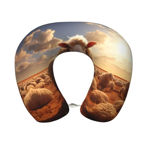 Almohada de viaje espuma viscoelástica U suave miniatura 1