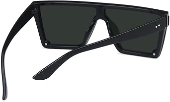 Oversized Square Sunglasses for Women Men Trendy Flat Top Fashion Shades