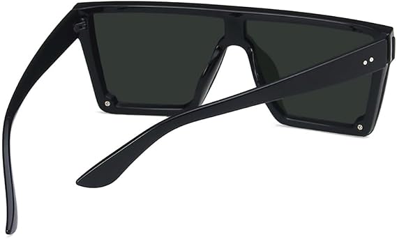 Oversized Square Sunglasses for Women Men Trendy Flat Top Fashion Shades