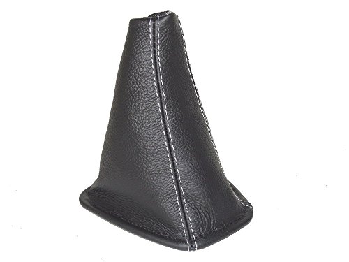 The Tuning-Shop Ltd for Toyota Corolla Verso 2001-04 Shift Boot Black Genuine Leather White Stitching