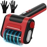 Electric Rechargeable Grill Brush,Grill Cleaner for Outdoor Grill with 800 RPM Motor - Bristle-Free Stainless Steel Grill Cleaner with LED Light for BBQ, Heavy Duty Grill Cleaning Tool (BlackRed)
