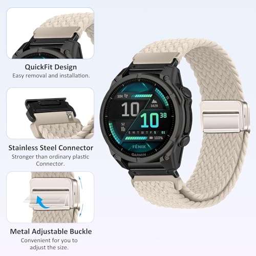 Correa 20mm Nylon Quickfit Compatible Garmin Fenix 8 miniatura 2