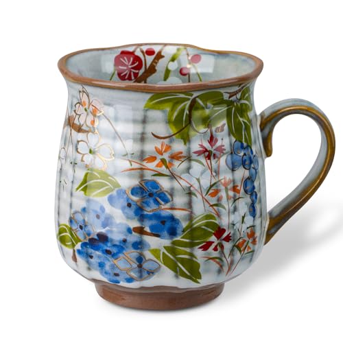 Taza de cerámica 280 ml con diseño floral vintage