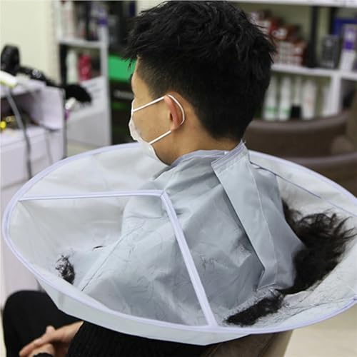 Capa para cortar el pelo sin ensuciar el suelo con diseño paraguas plegable 2