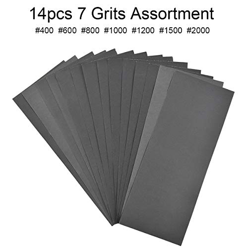 14 Pz Carta Abrasiva, 400 a 2000 Grana Carta