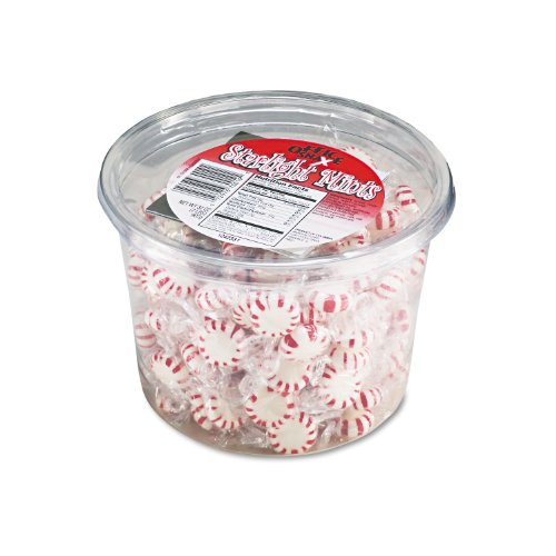 Starlight Mints, Peppermint Hard Candy, Individual Wrapped, 2 lb Tub, Sold as 1 Each