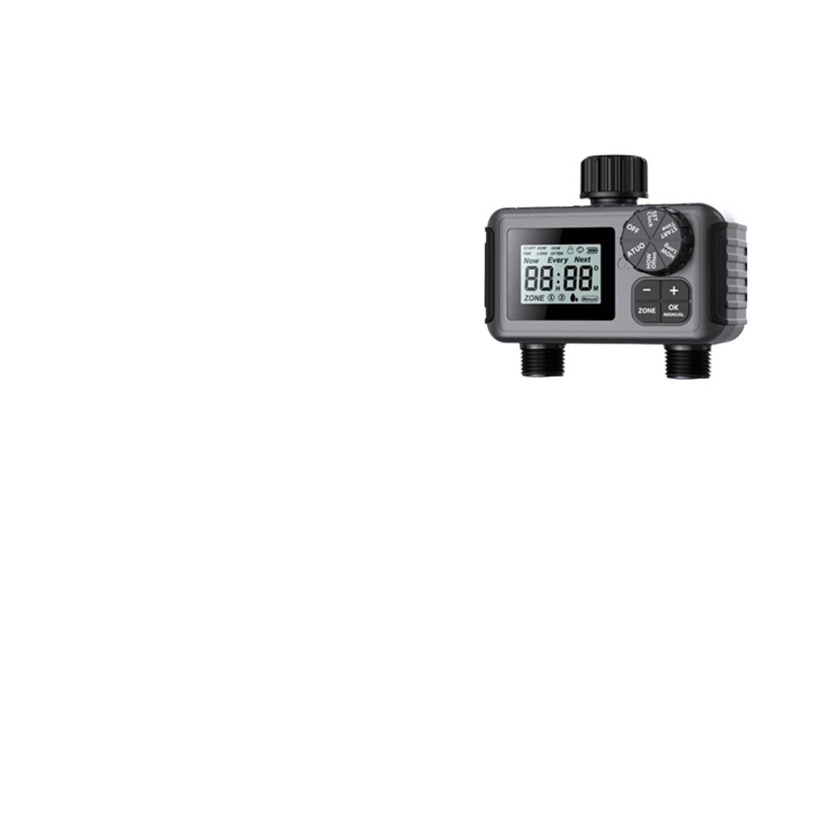 1 pz A36T-2-Way Timer di irrigazione programmabile for serra, di irrigazione automatico for prato con rubinetto for tubo flessibile e valvola di controllo a goccia BSP3