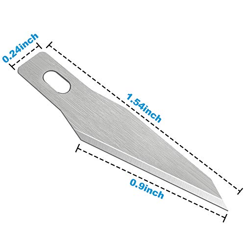 60 PCS Craft Knife Blades, Refill Hobby Knife Blades, Replacement Blades for Craft Knives, Cutting Tool with Storage Case for Craft, Hobby, Scrapbooking, Stencil