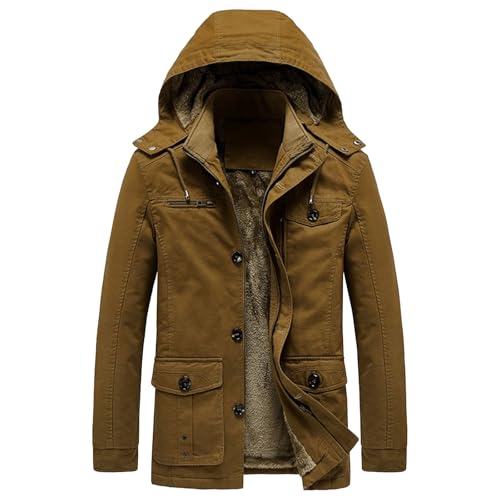 Manteau d'hiver militaire épais homme parka chaude col montant