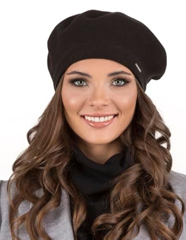 Vivisence 7005 Nakrycia Głowy Beret, Czarny,UNI