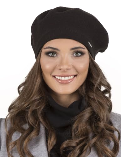 Vivisence 7005 Nakrycia Głowy Beret, Czarny,UNI