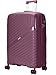 24" Medium Suitcase Luggage Suitcase 4 Wheel Lightweight Medium Size 15kg - 20kg Travel Case Hardshell Polypropylene Check in with Combinaton Lock in Purple