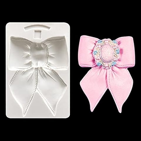 Rolin Roly Bow Fondant Mould Bowknot Chocolate Candy Molds Silicone Baking Molds Polymer Clay Moulds DIY Cake Molds for Cake Decorations Pudding Jelly Soap Bread Making Cover