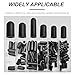 FSTURIOS 105PCS Vacuum Cap Assortment Kit, 6 Sizes Rubber Vacuum Caps Kit with ID from 5/32